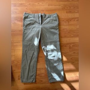 LOFT Marisa cut size 14 gray ankle chinos